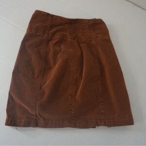 Brown Free People Corduroy Skirt hippie boho pencil mini skirt